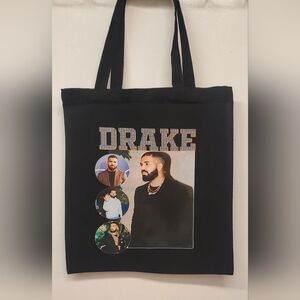 Drake Music Fan Custom Tote Bag Black Hip hop rap Graphic